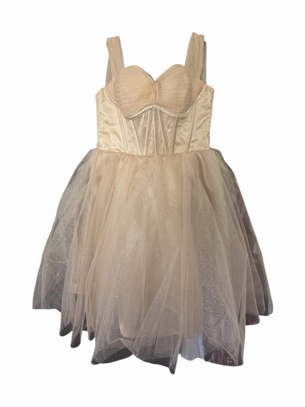 Boutique Corset Tulle Mini Dress US 4 Lace Up Back Party Prom Homecoming